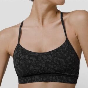 Lululemon Athletica Black Patterned Sports Bra